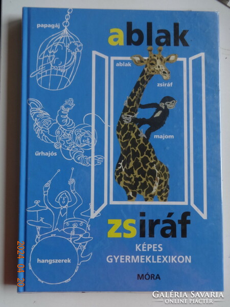 Window - giraffe - children's picture encyclopedia - with drawings by Tamás Széskó and Ágnes Széskó (2019)