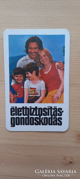 Card calendar from 1977