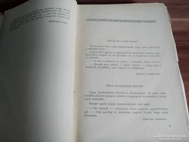 János Arany, Géza Gárdonyi, Gergely Czuczor, Miklós Bethlen: the treasure of Hungarian anecdotes, 1957