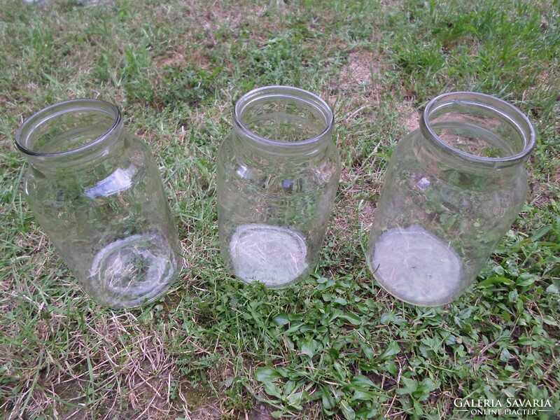 Old glass for canning, mason jar (2 liters) 1.