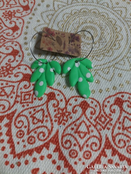 Neon green earrings