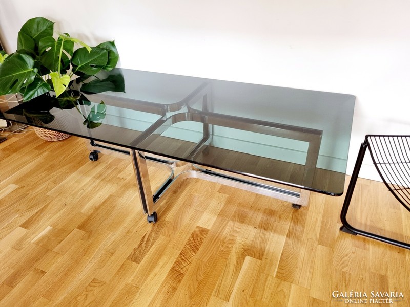 Extravagant mid-century glass table, coffee table