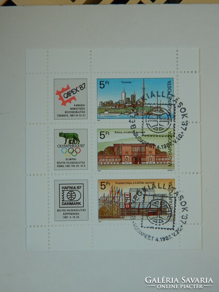 1987. Stamp exhibitions (ii.) - Block