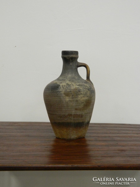 Antique style marked simple ceramic vase with handles