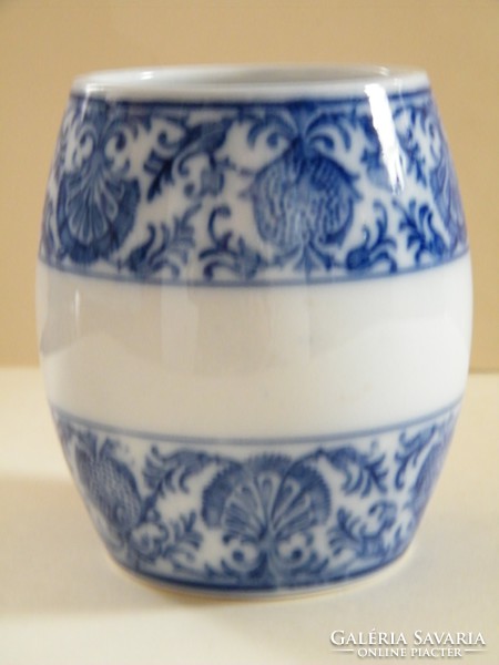 Antik Villeroy & Boch Dresden (1874-1909) kék mintás fűszertartó