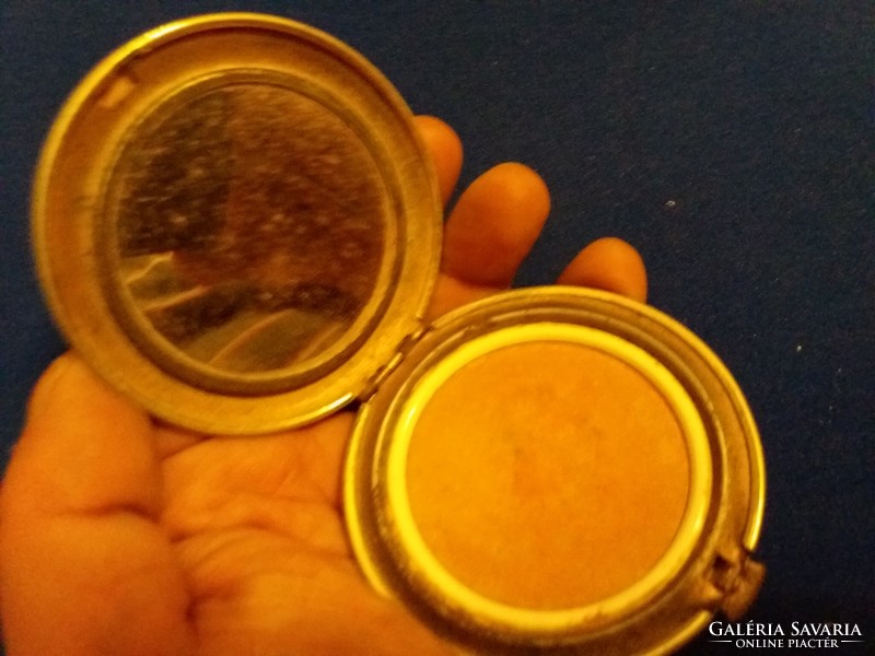 Antique round metal mirror powder-coated box as shown in the pictures
