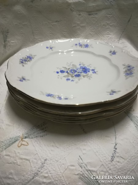 Zsolnay porcelain flat plate with blue decoration