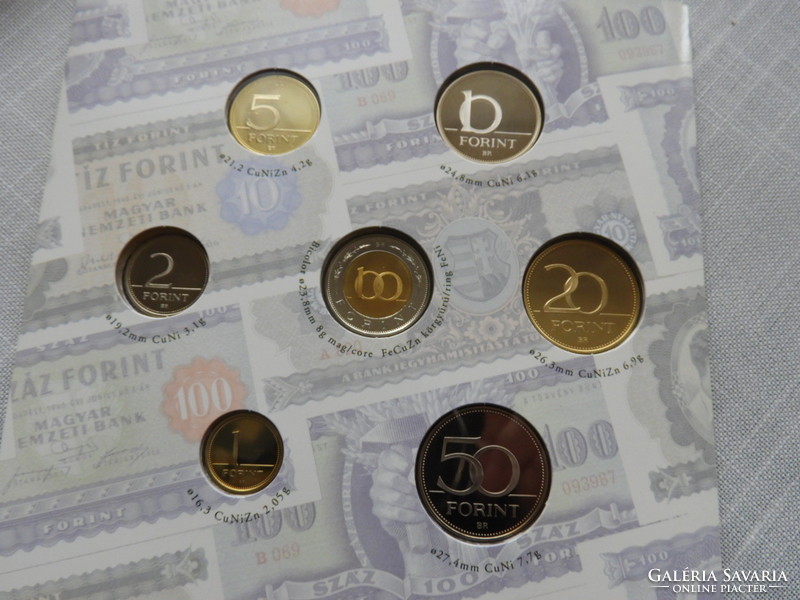 2006 60 éves a forint PP Proof  forgalmi sor ezüst 1 Ft-al dísztokban