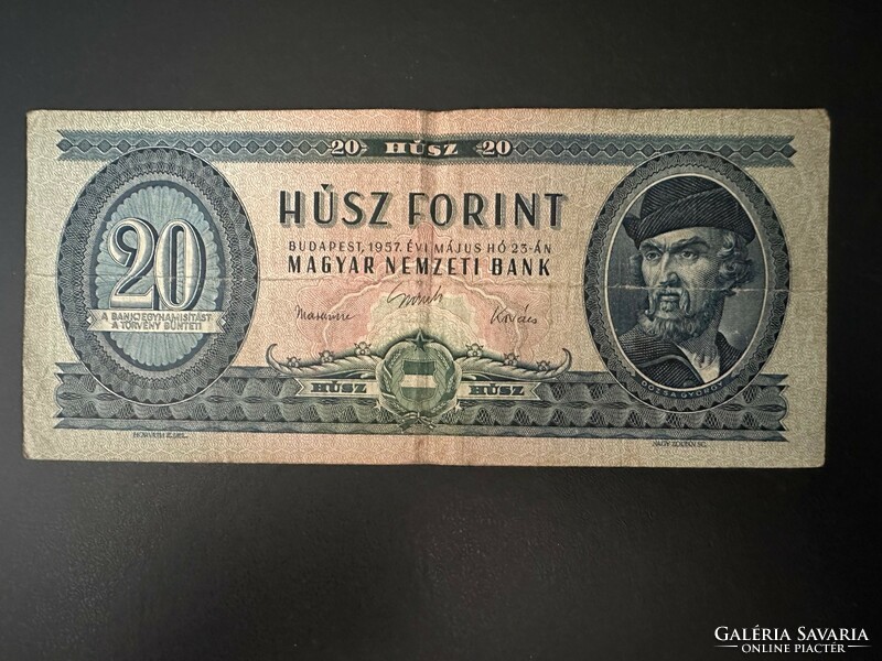 20 forint 1957.  VF!!  RITKA!!