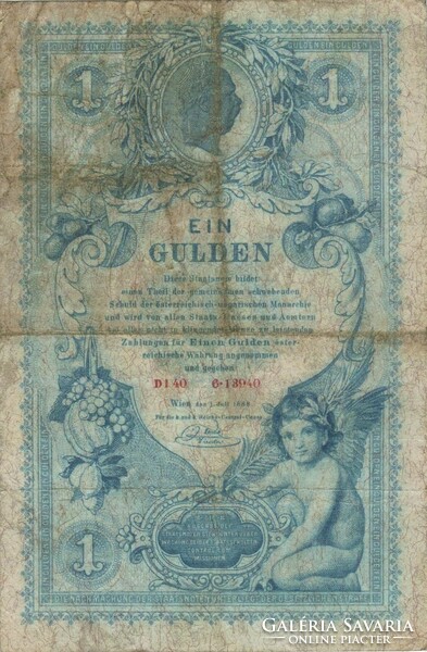 1 forint / gulden 1888 eredeti tartás