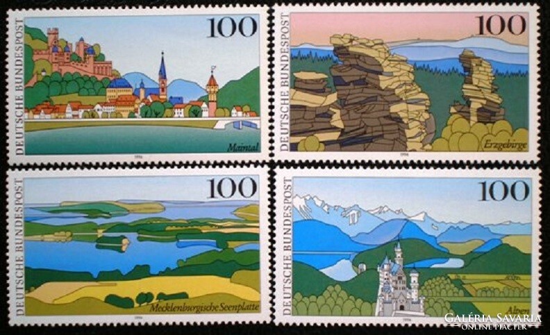 N1742-5 / Németország 1994 Tájképek bélyegsor postatiszta