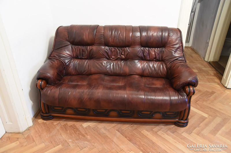 1+1+3 Genuine leather sofa set, xxi.No. In mint condition