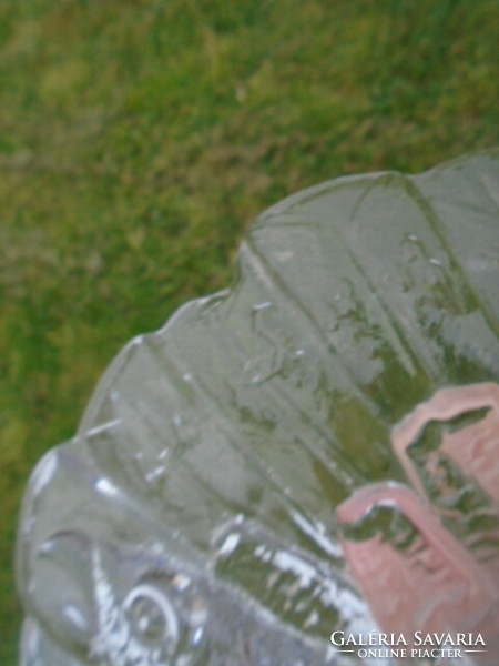 A huge and brutally heavy crystal glass grouse table decoration, a small fault is reflected in the price