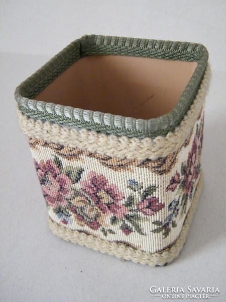 Tapestry ornate desk stationery holder box