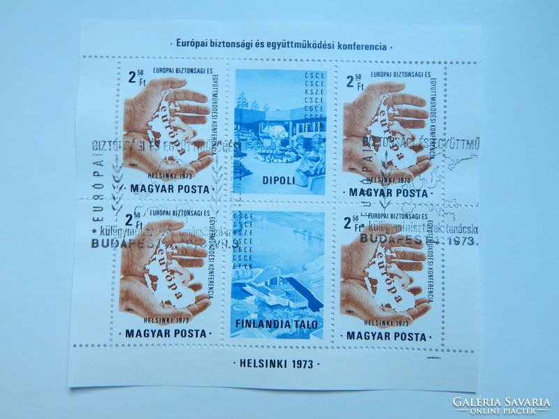 1973. European Security and Cooperation Conference (i.) Helsinki - block with occasional stamp