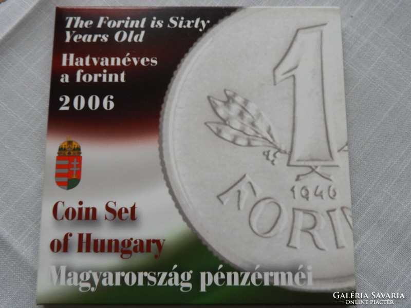 2006 60 Years of the forint pp proof circulation line with silver 1 foot in decorative case