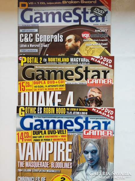 Gamestar magazine 3 pieces for sale, 2002, 2004, without attachments (even with free delivery),