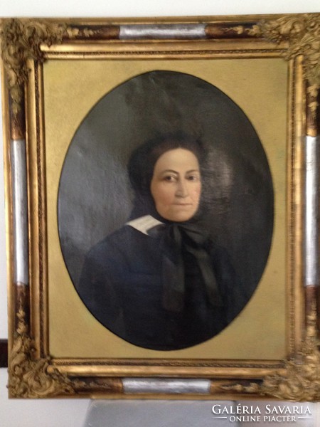 Female portrait bust xix.Sz. II. Half-contemporary frame 84 x 71.5 cm cleaned condition