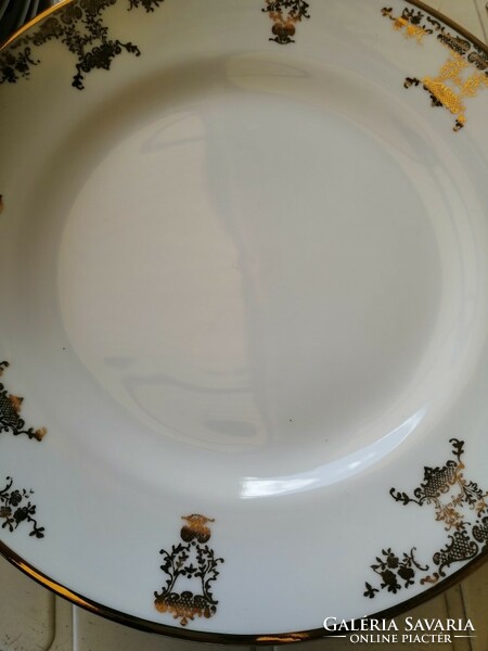 Czechoslovakian gold rimmed plate set