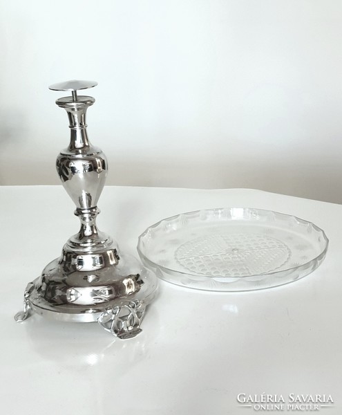 Silver-plated / nickel-plated moritz hacker Art Nouveau table center, offering, aufsatz