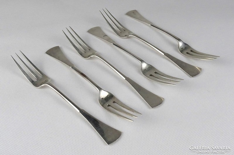 1R013 old English style silver fork set 6 pieces 135g