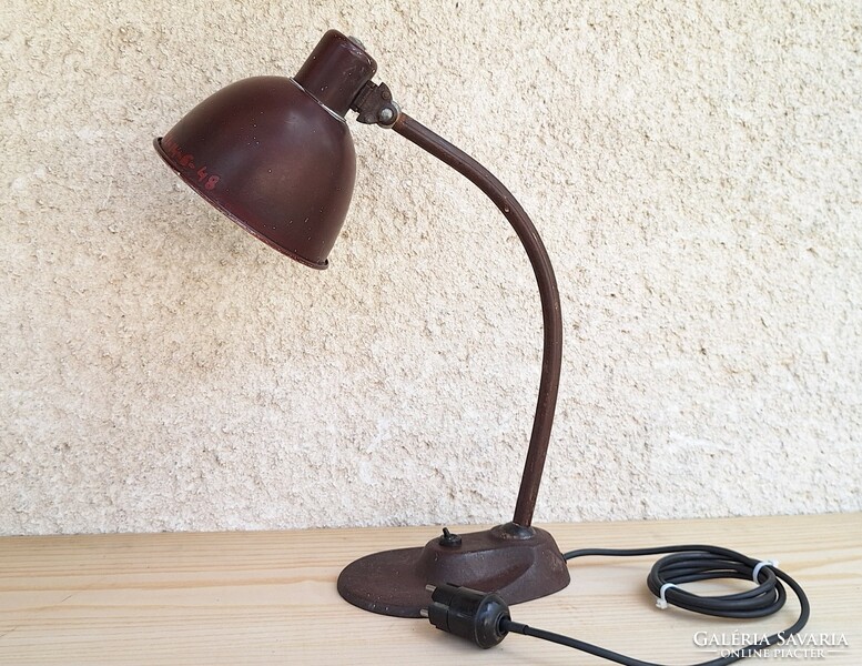 Antik asztali lámpa ,, ipari lámpa , műhelylámpa