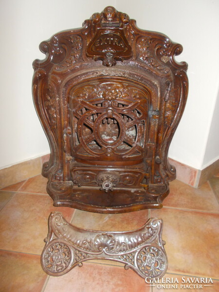 Antique fireplace stove, fireplace stove