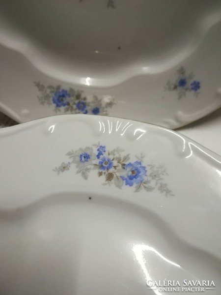 Zsolnay porcelán kék dekoros lapos tányér