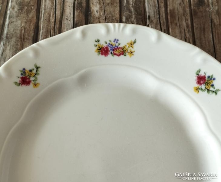 Zsolnay porcelain, flower bouquet pattern cookie, small sandwich plate
