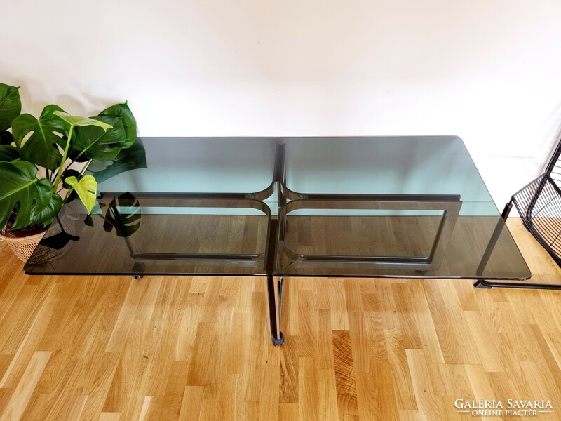 Extravagant mid-century glass table, coffee table