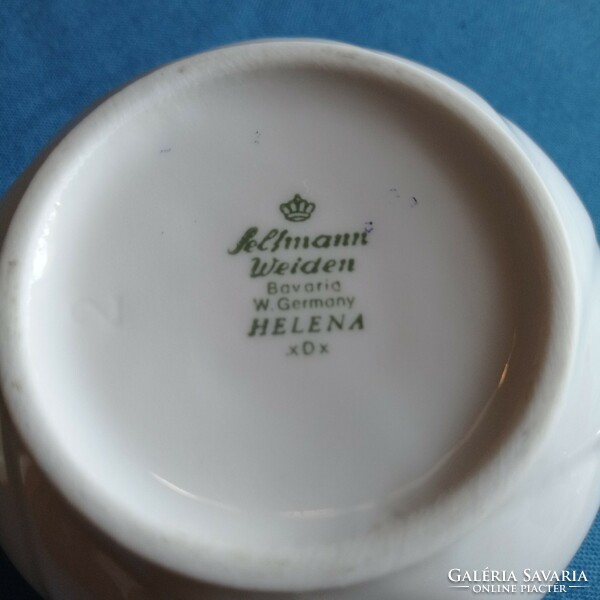 Seltmann porcelain twisted ribbed sugar holder, bonbonier,