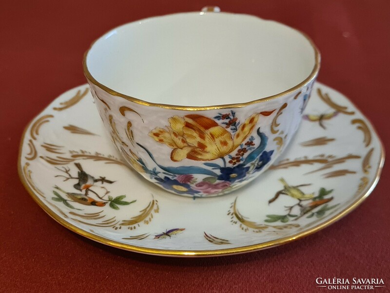 Extremely rare Herend cup! Herend rothschild and flower bouquet mix