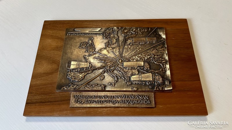 Hungarocamion 1981 rare bronze plaque-relief 1.2 kg for fans - collectors !!