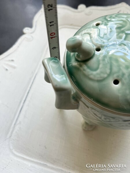 Old Chinese porcelain double-edged incense burner