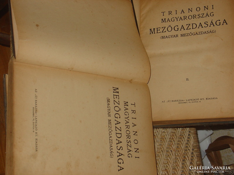 TRIANONI MAGYARORSZÁG  MEZŐGAZDASÁGA 1-2 ( TELJES) RITKA!! 1.KIADÁS!! 1940