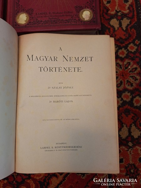 Szalay-Baróti's history of the Hungarian nation i-iv complete 1896 disc edition nice! Immaculately restored