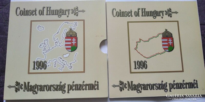 1996 Coins of Hungary - forint and penny circulation line, in decorative case