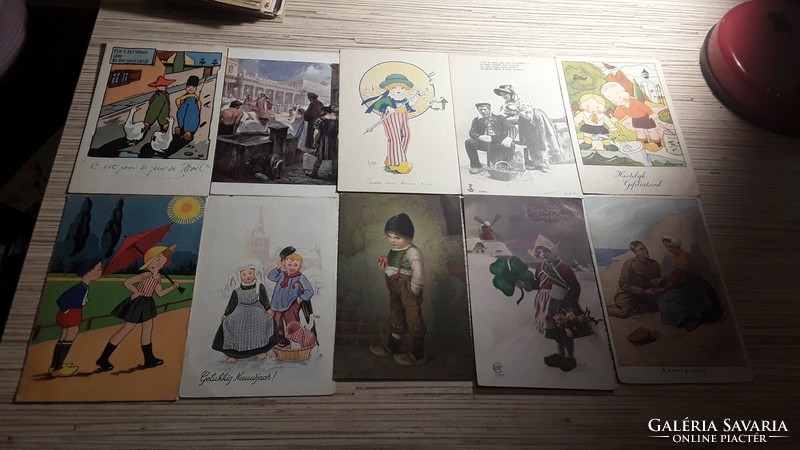 100 antique greeting cards.