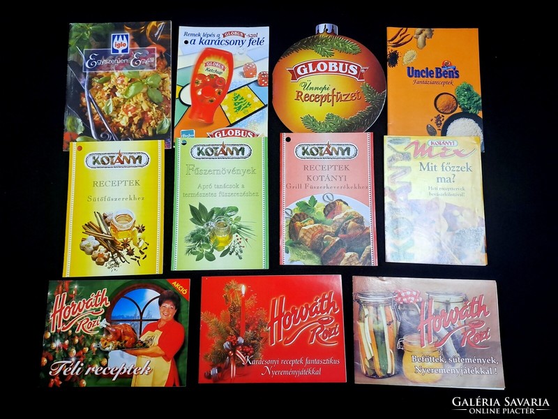 52 pieces of old dr. Oetker, Knorr, Maggi, Kotányi, Globus, etc. A recipe book in one