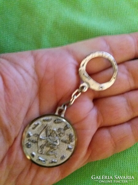 Old metal horoscope - Sagittarius pendant key ring according to the pictures