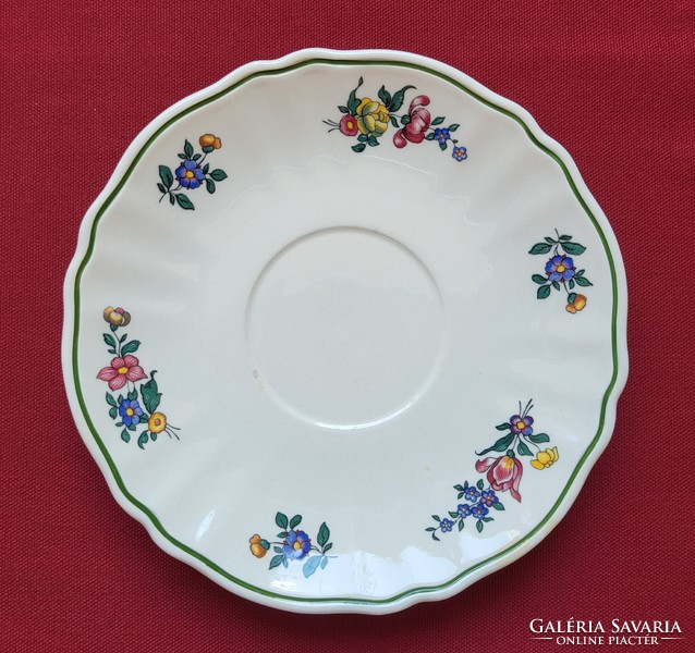 3db Villeroy & Boch Alt Straßburg német porcelán csészealj kistányér süteményes tányér virág minta