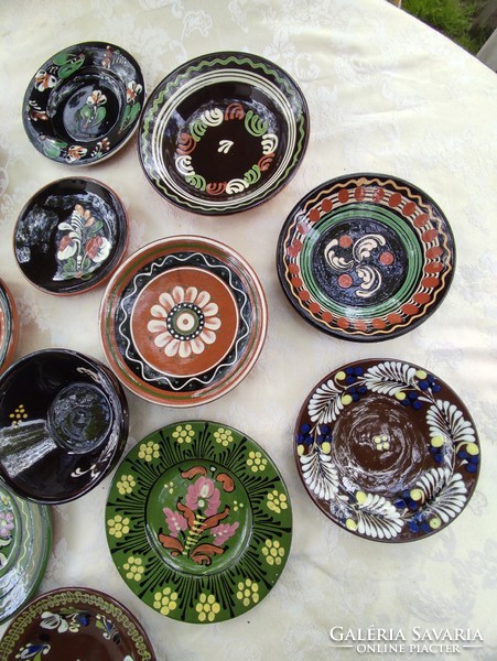 Old Karcag, Hódmezővásárhely and other folk ceramic wall plates
