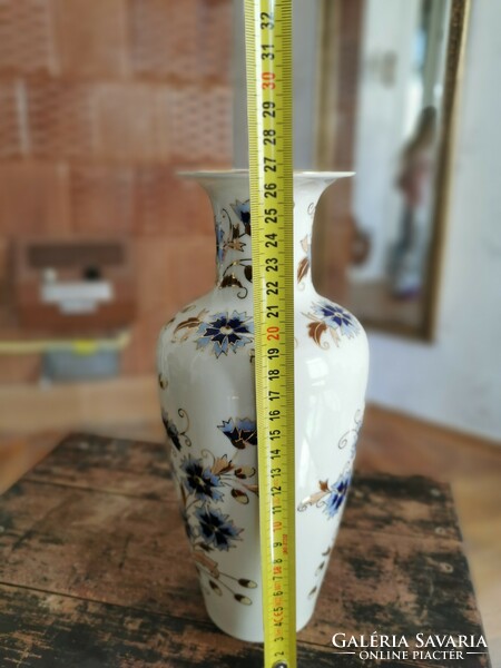 Zsolnay porcelain cornflower vase