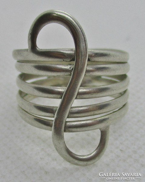 Special handcrafted large silver ring