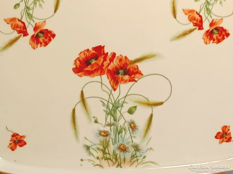 Porcelain tray with poppies