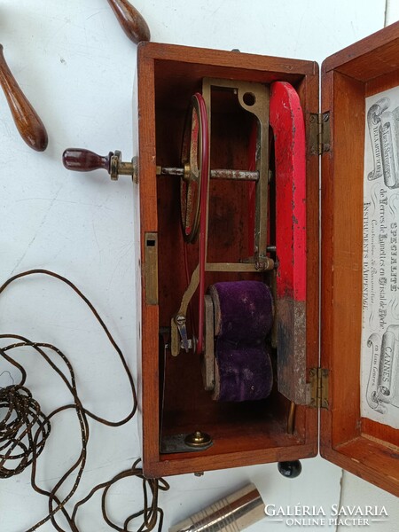 Antique medical device shocking neurologist mind doctor in tool box psychiatrist 710 8682