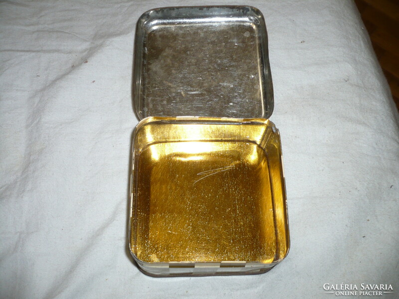 Old small bonbon tin metal box