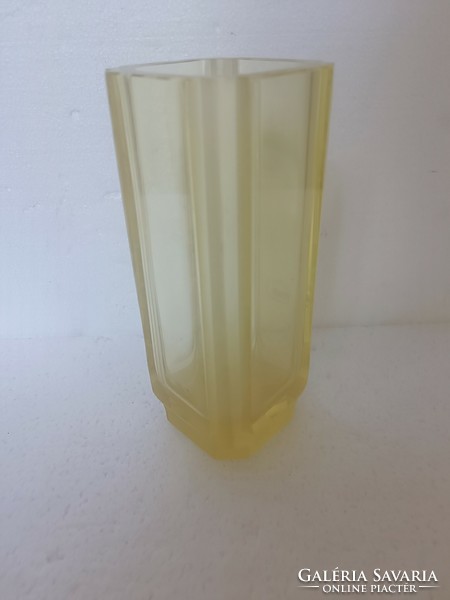 Art deco design moser yellow vase 20 cm