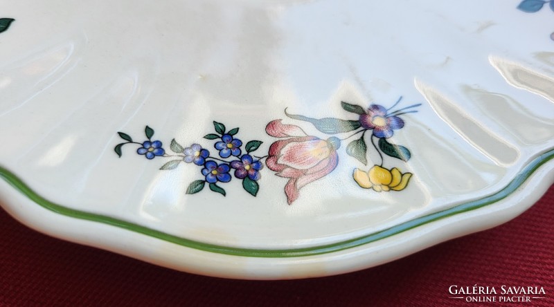 3db Villeroy & Boch Alt Straßburg német porcelán csészealj kistányér süteményes tányér virág minta