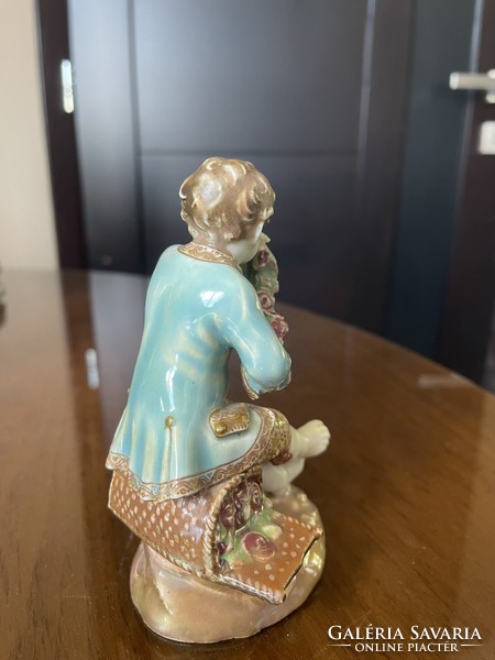 Rare antique Zsolnay family seal figure